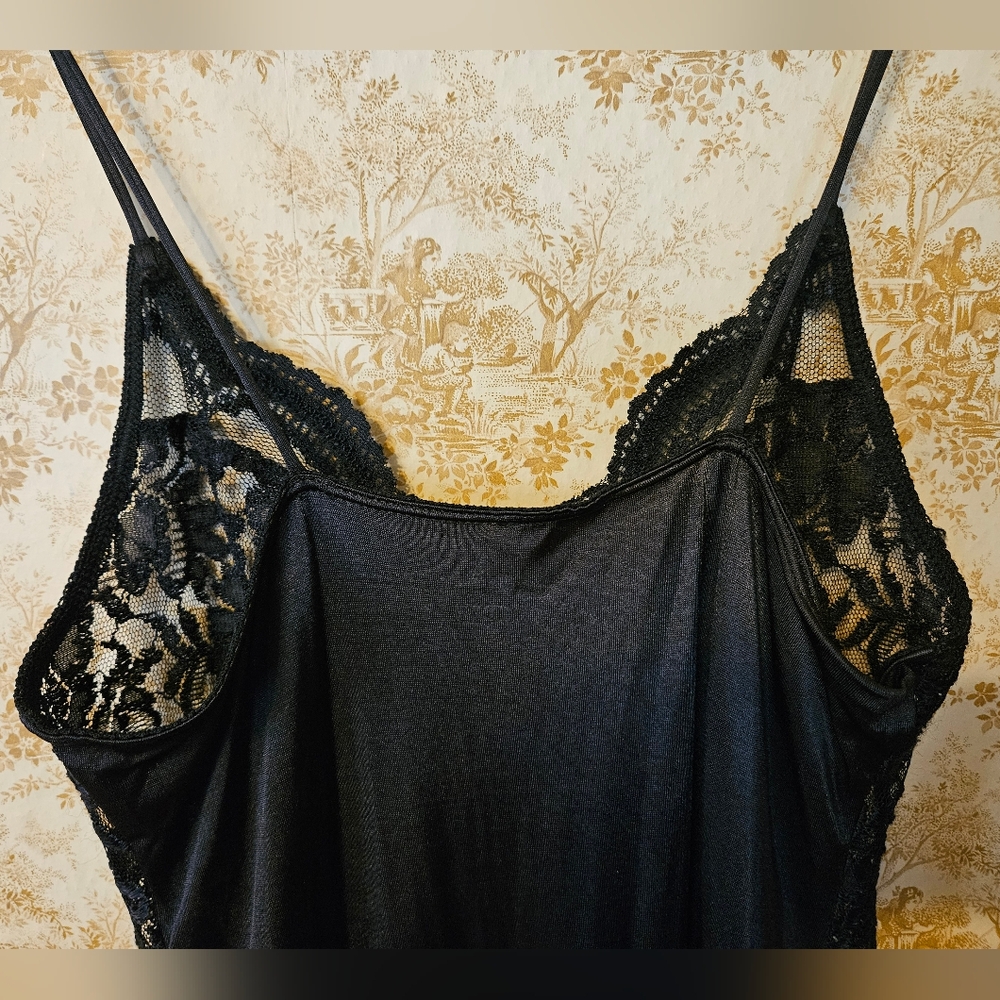 Vintage 1994 Small Black Lace Slip/ Dress - Picture 7 of 10